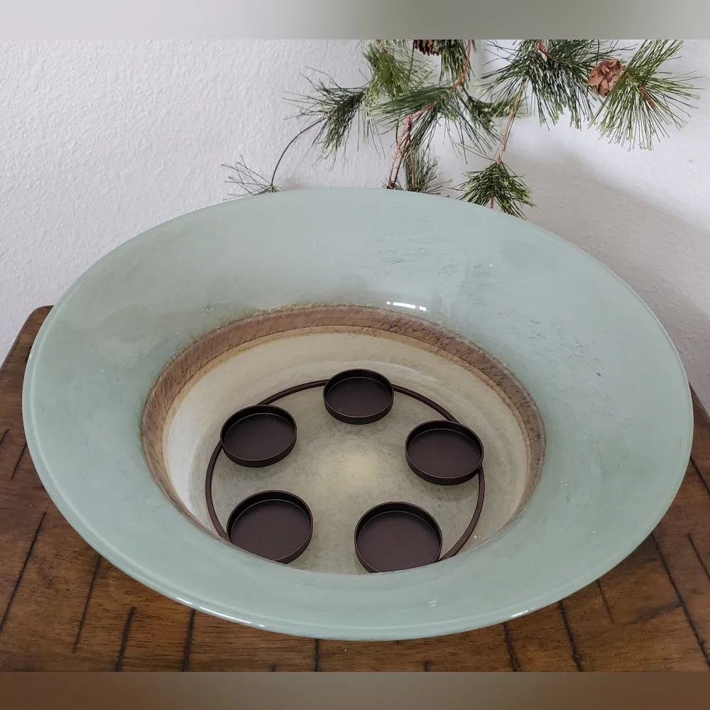 NIB Tranquility Bowl with Tealight Candle Holder- New In Box - Picture 4 of 14